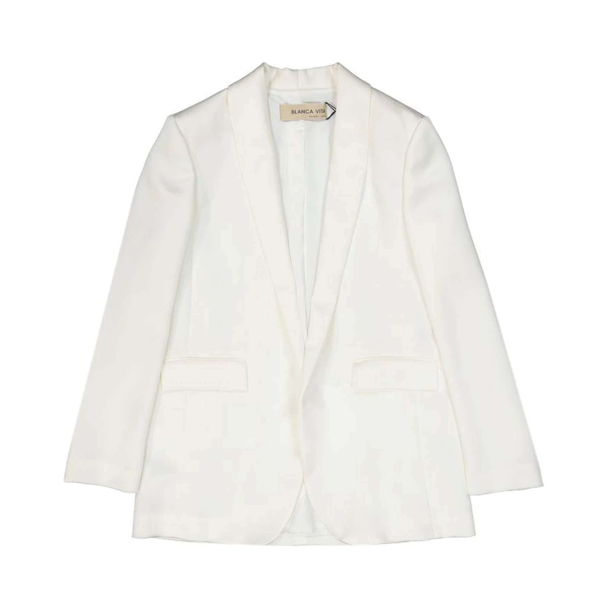 White Polyester Jackets And Coat