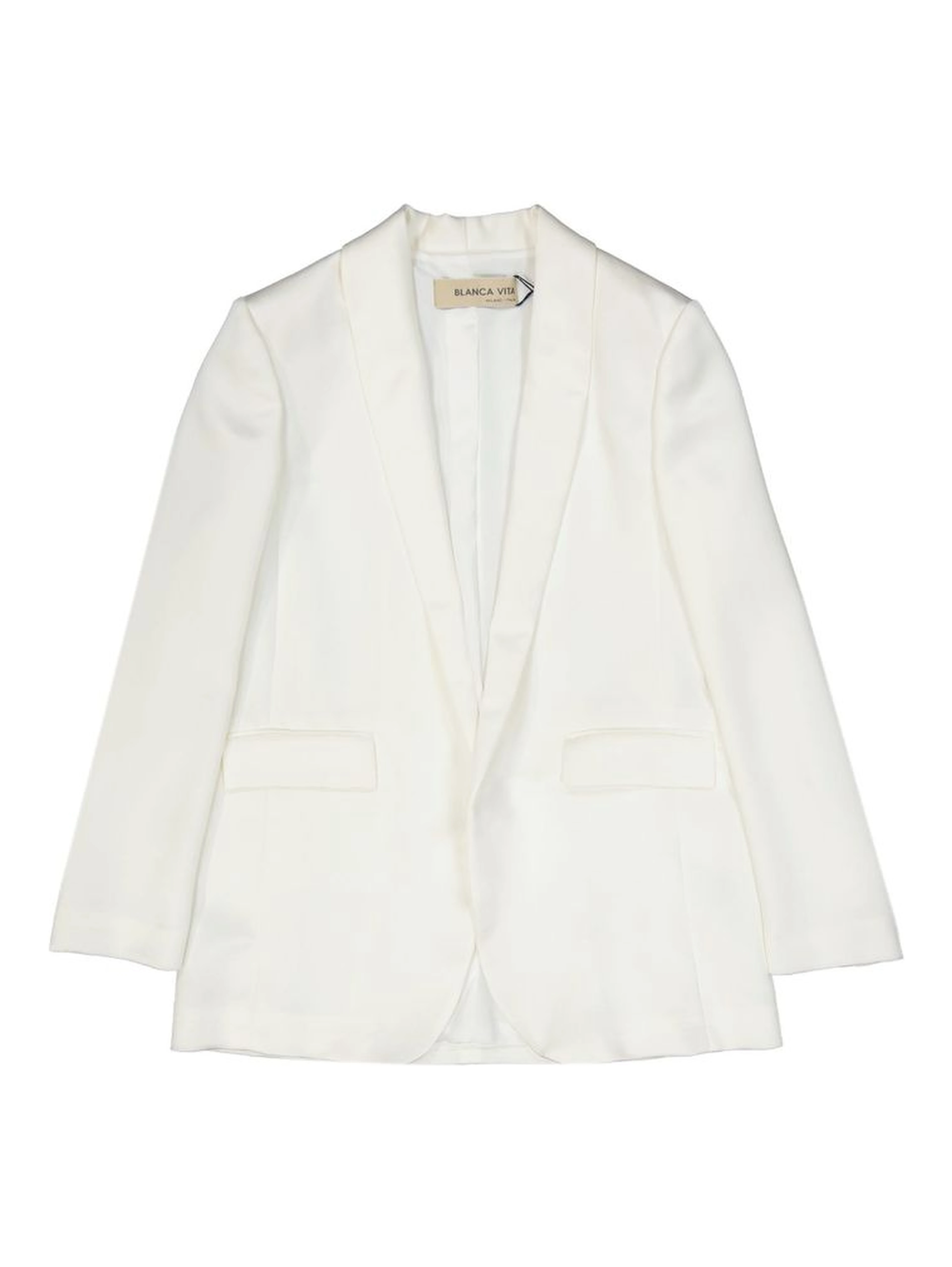 White Polyester Jackets And Coat