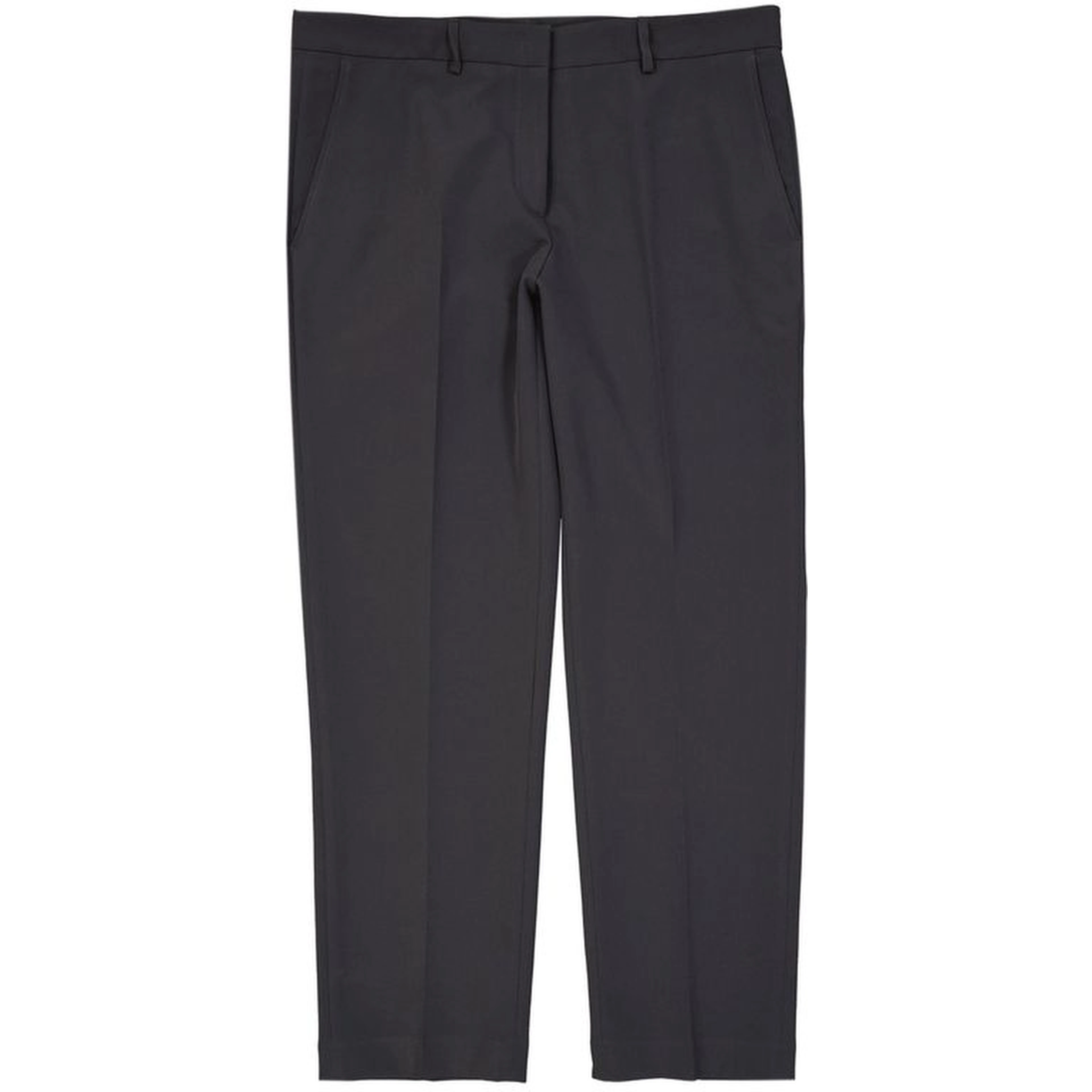 Gray Elastane Cropped Pants