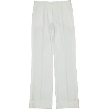 White Polyester Casual Pants