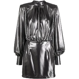 Silver Polyester Cocktail Dress