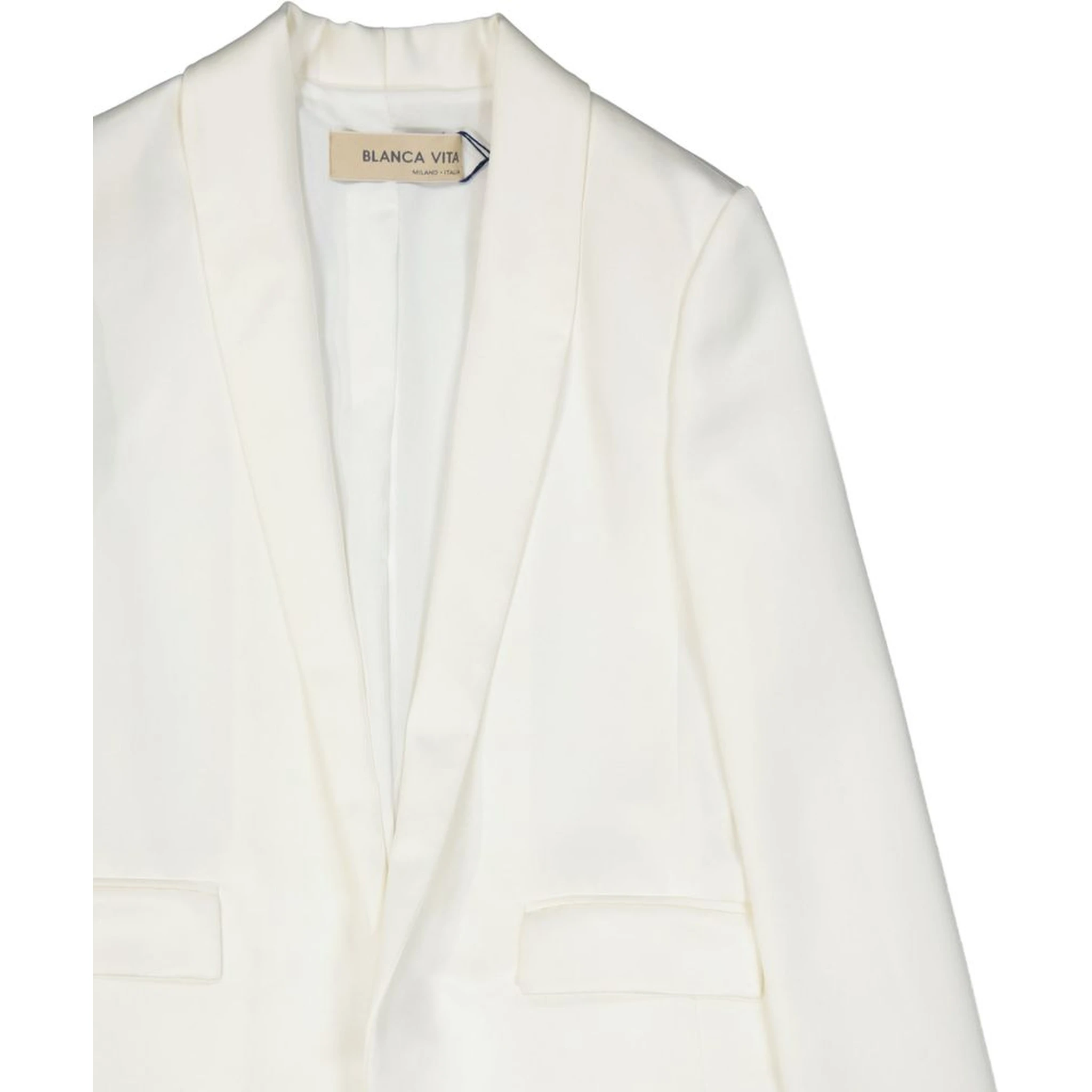 White Polyester Jackets And Coat