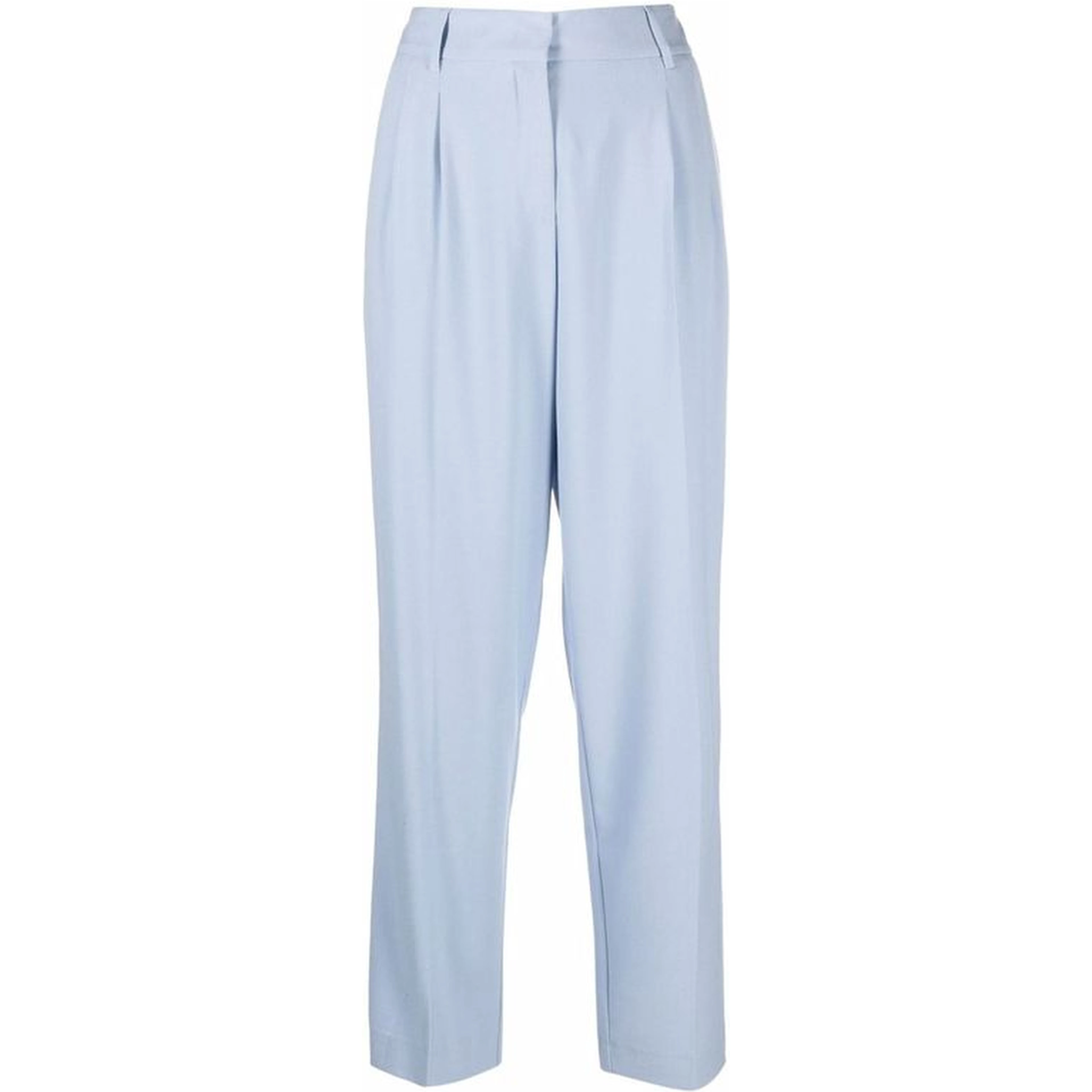 Blue Elastane Dress Pants