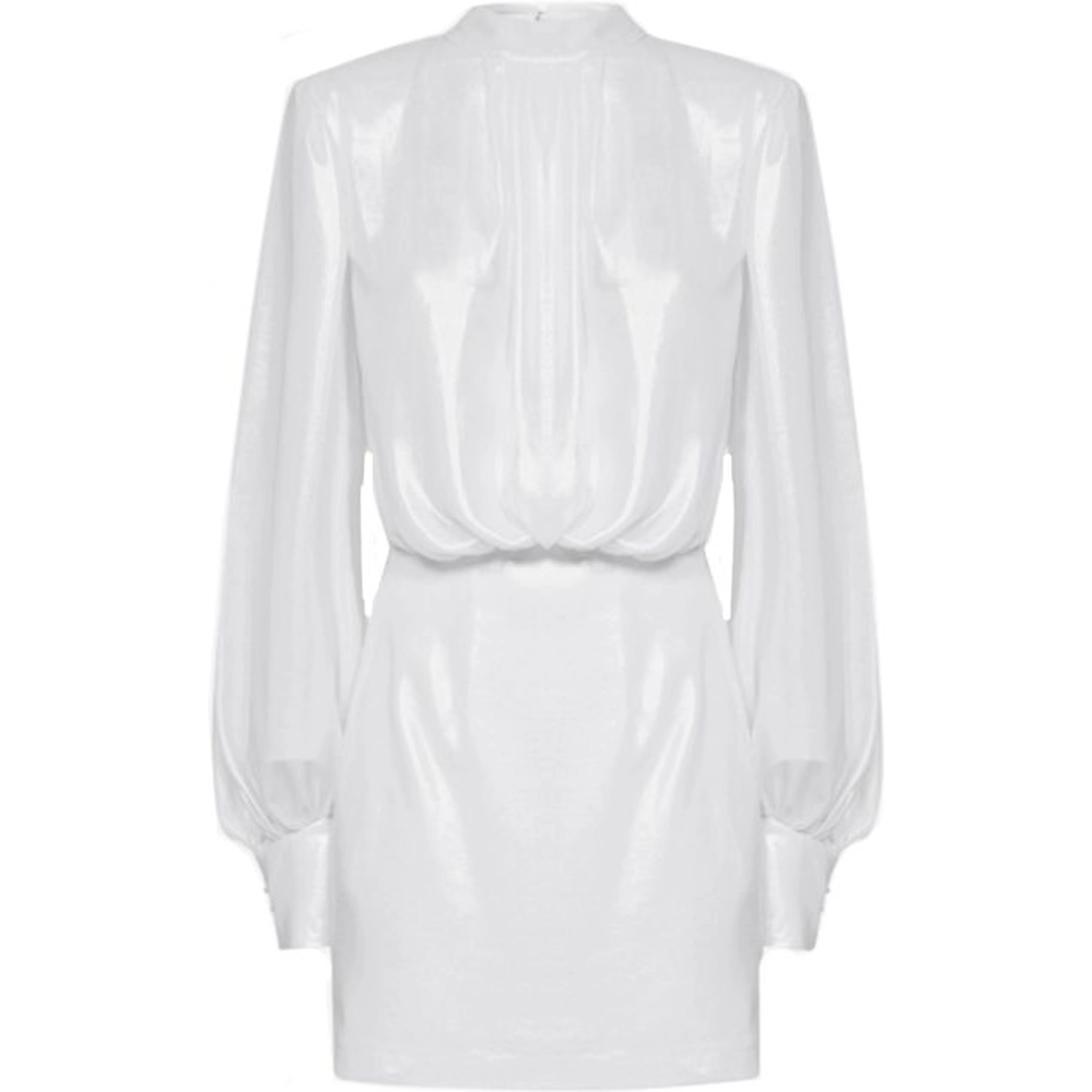 White Polyester Casual Dress