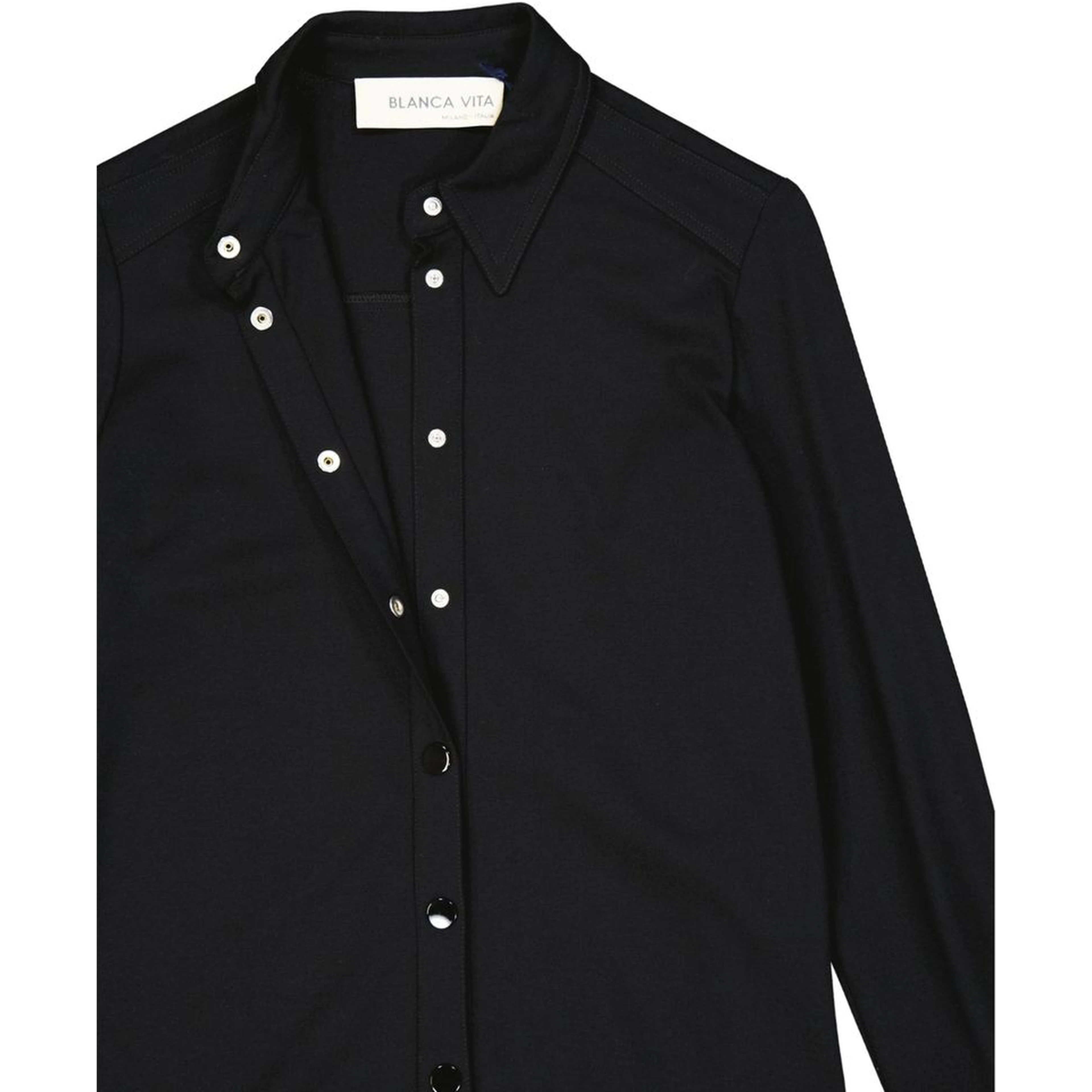 Black Elastane Casual Dress