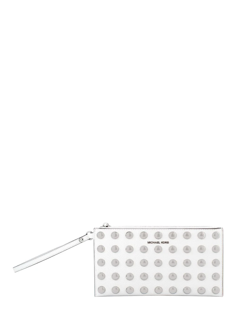 White Leather Clutch Bag
