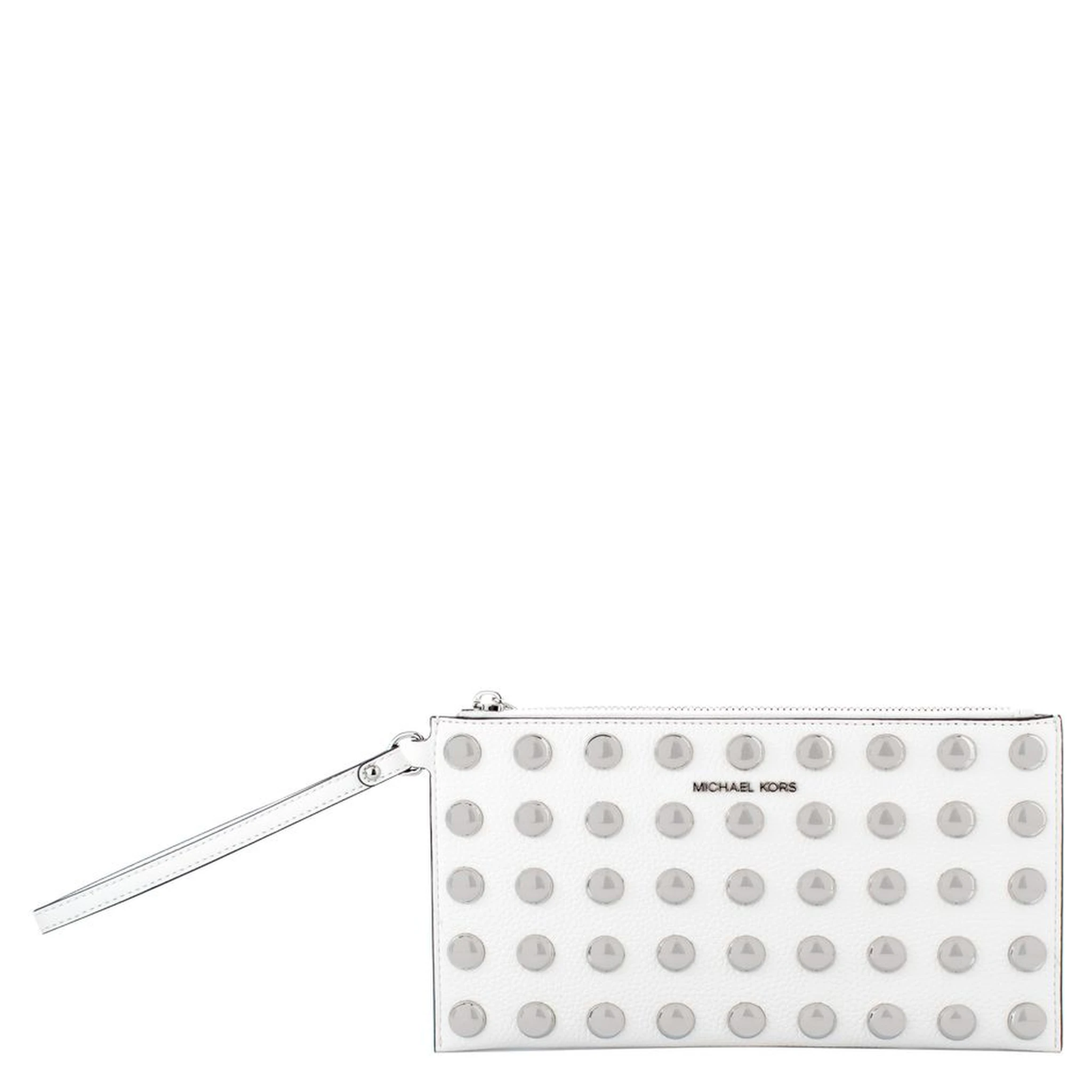 White Leather Clutch Bag
