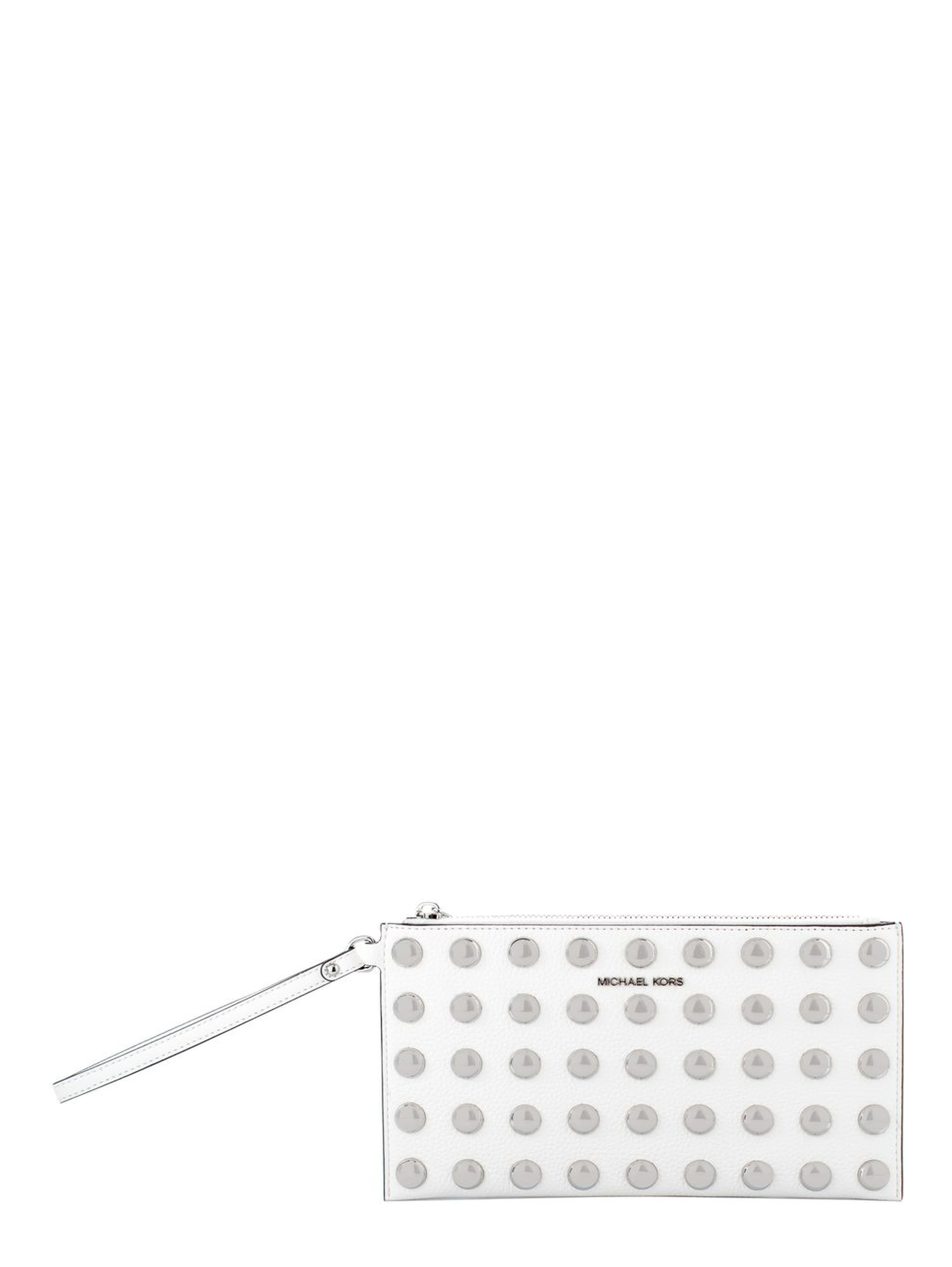 White Leather Clutch Bag