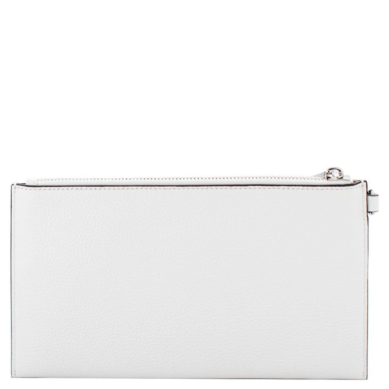 White Leather Clutch Bag