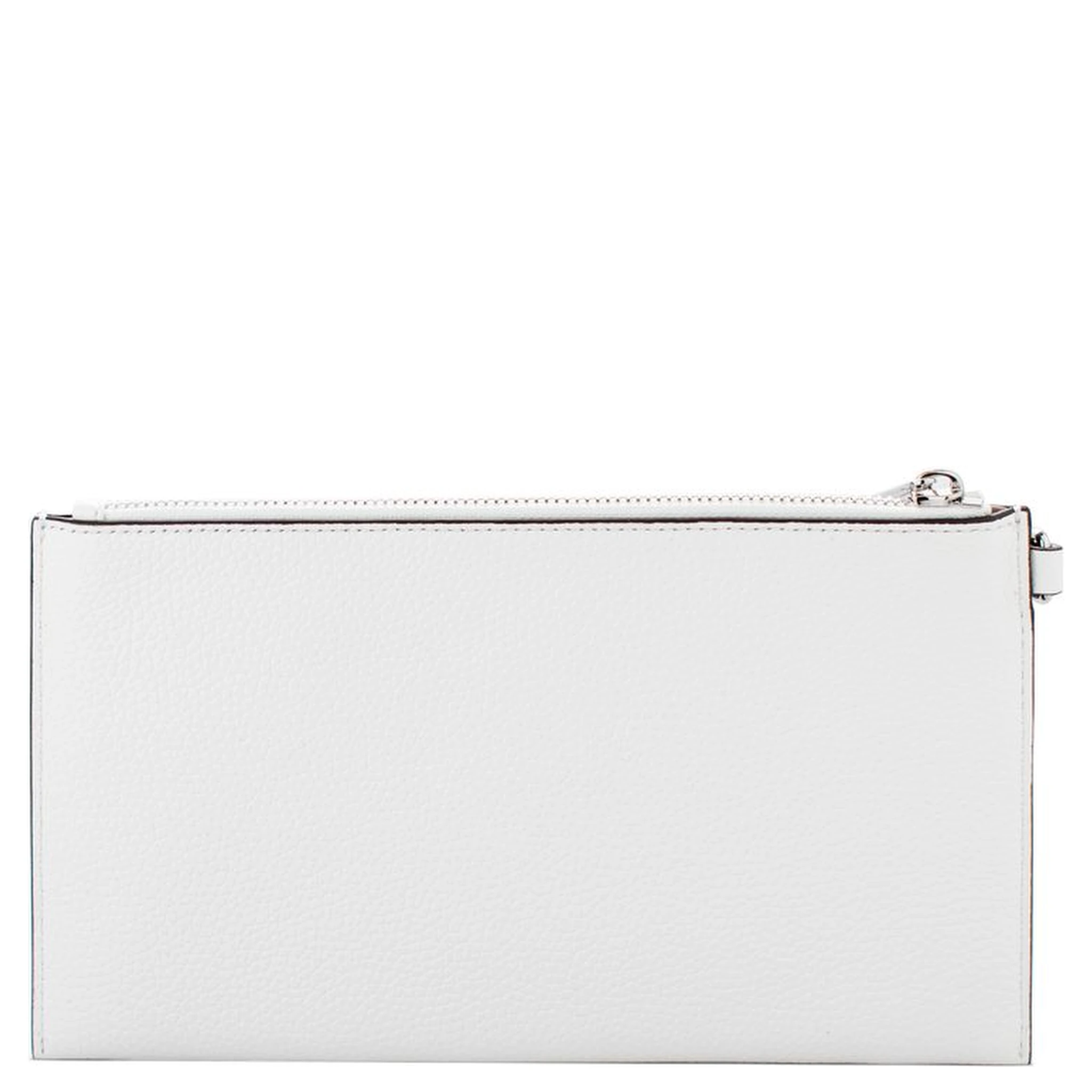 White Leather Clutch Bag