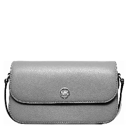 Gray Leather Crossbody Bag