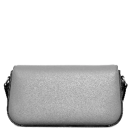Gray Leather Crossbody Bag