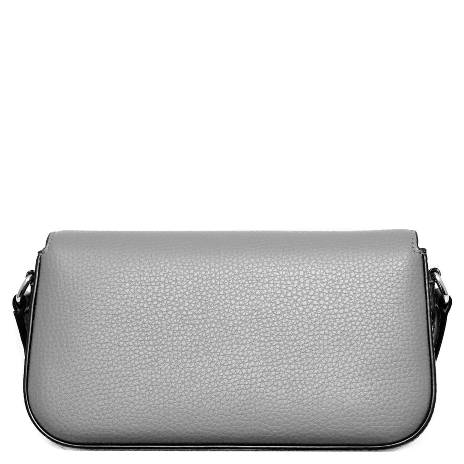 Gray Leather Crossbody Bag