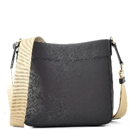 Black Canvas Crossbody Bag