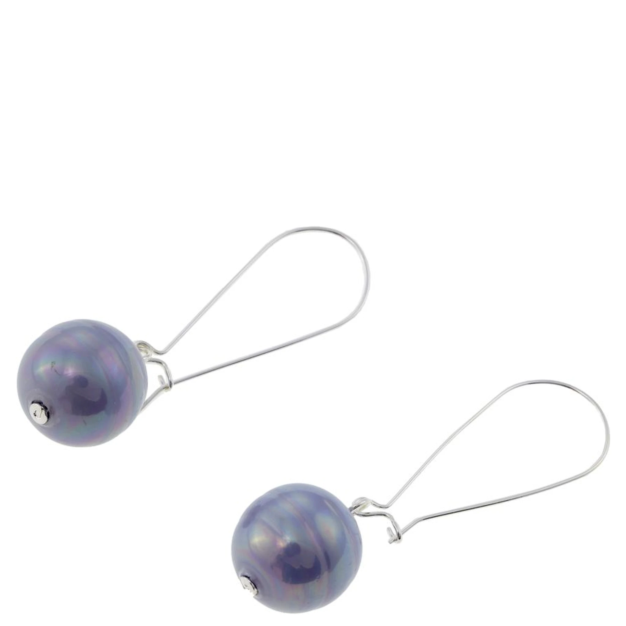 Blue Stainless Steel Earrings