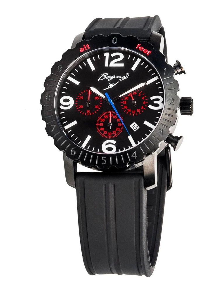 Black Rubber Sport Watch
