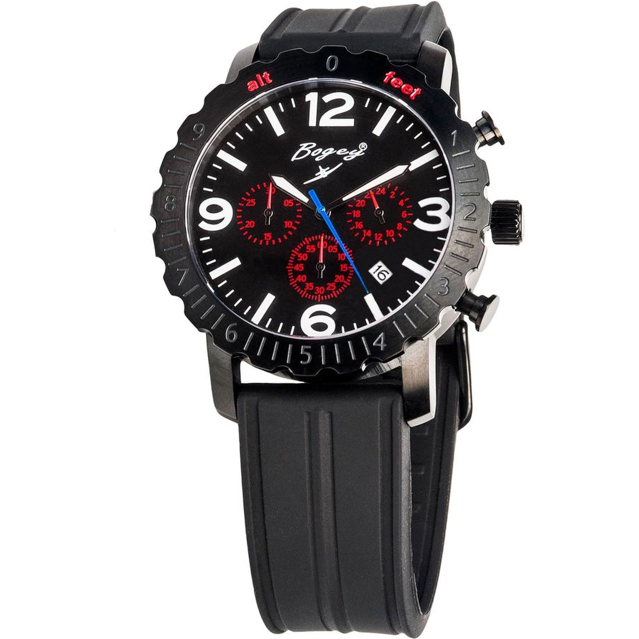 Black Rubber Sport Watch