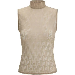 Multicolor Polyamide Sleeveles T-Shirt
