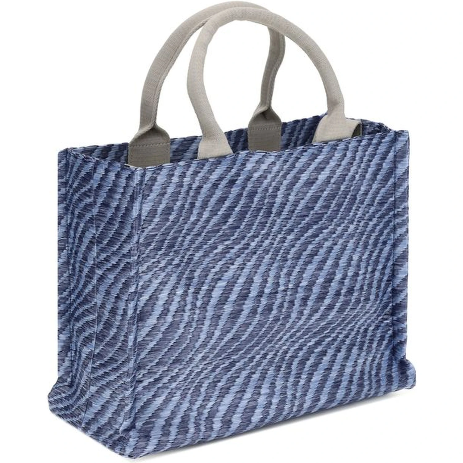 Blue Fabric Shoulder Bag