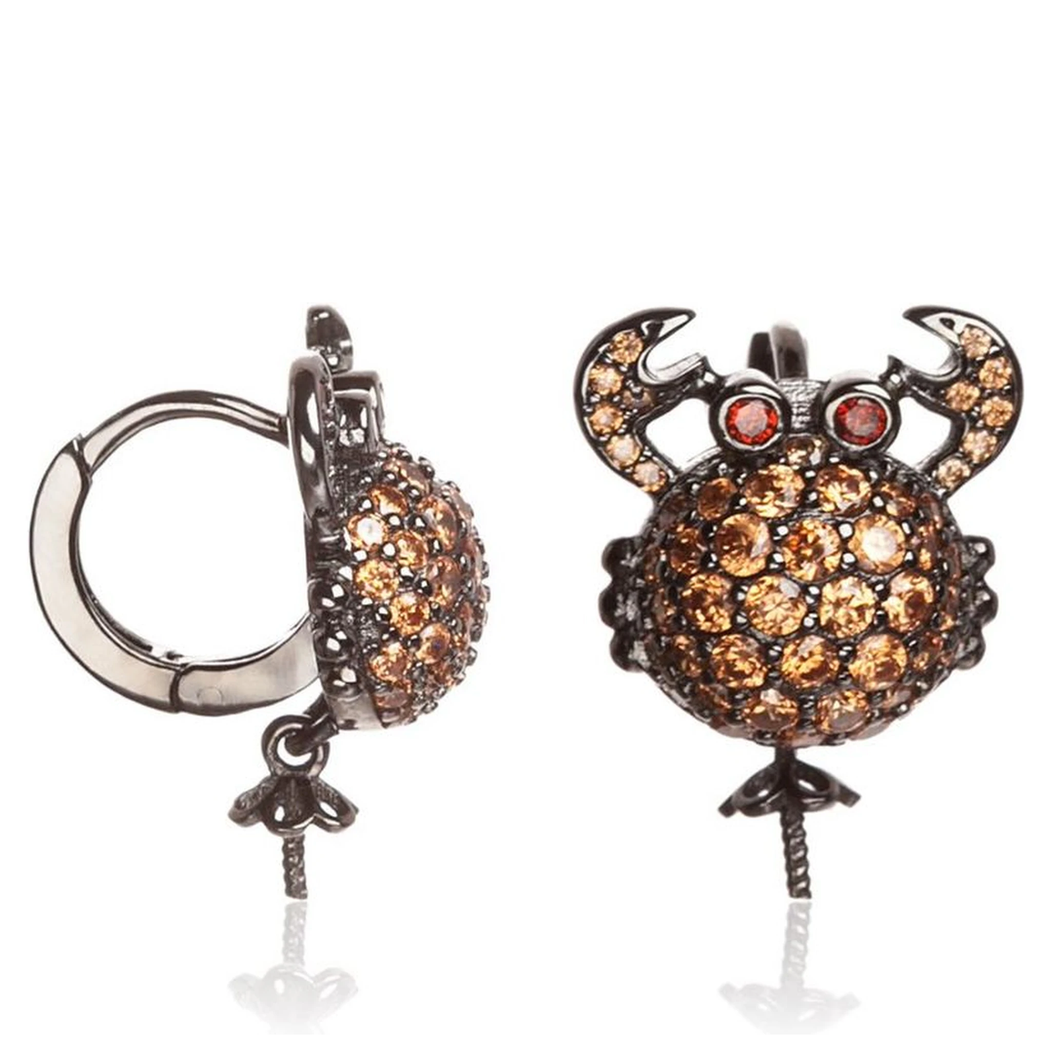 Bicolor Silver Earrings
