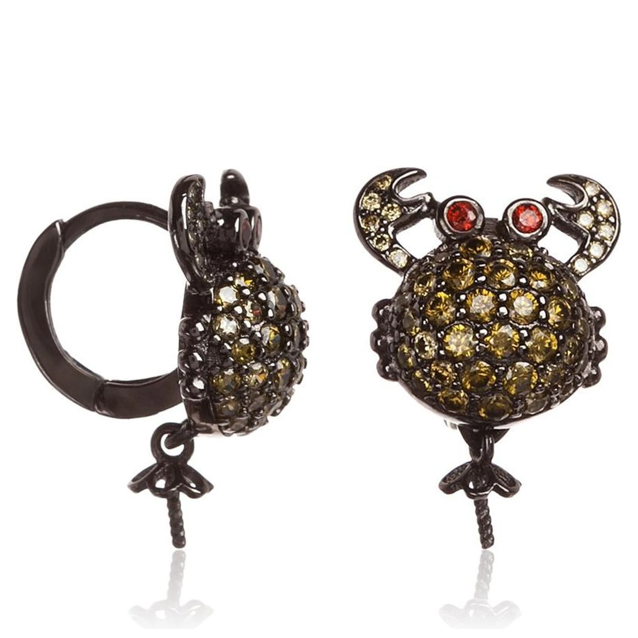 Black Silver Earrings