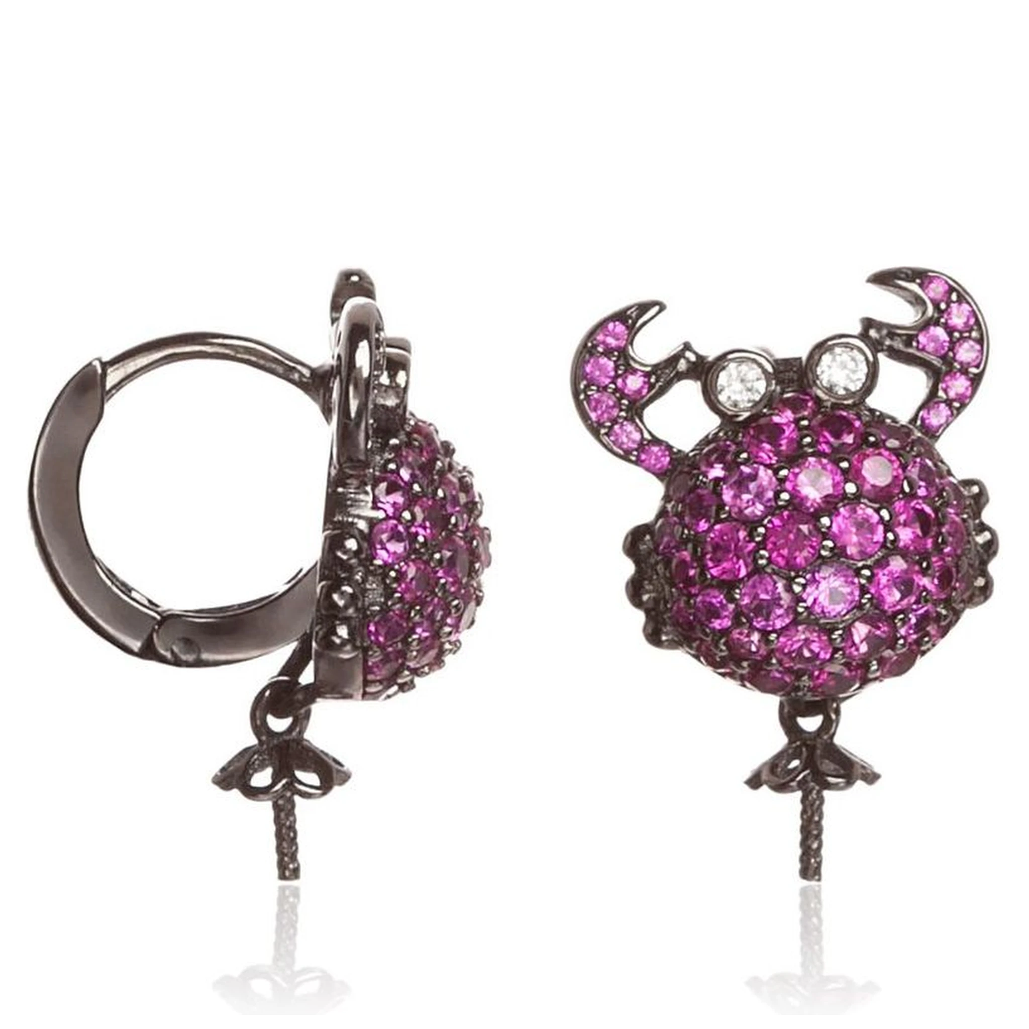 Bicolor Silver Earrings