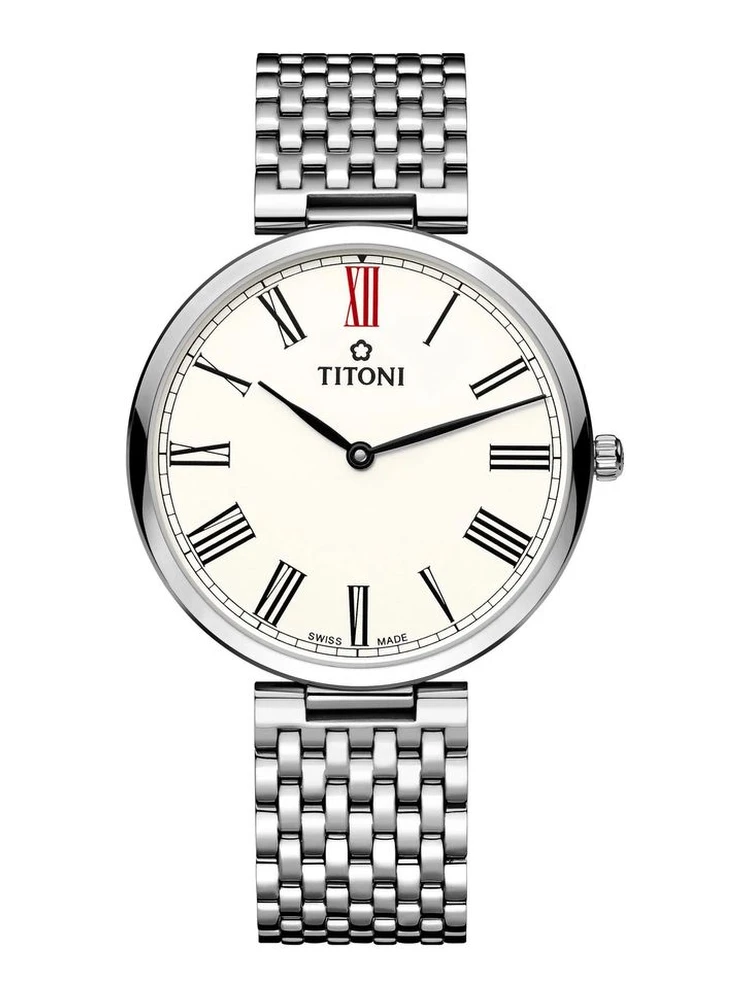 Gray Stainless Steel Dress Watch