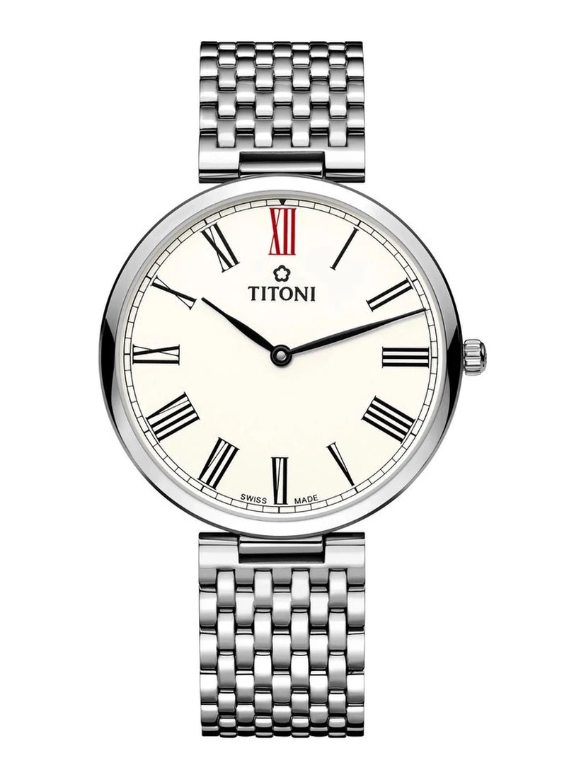 Gray Stainless Steel Dress Watch