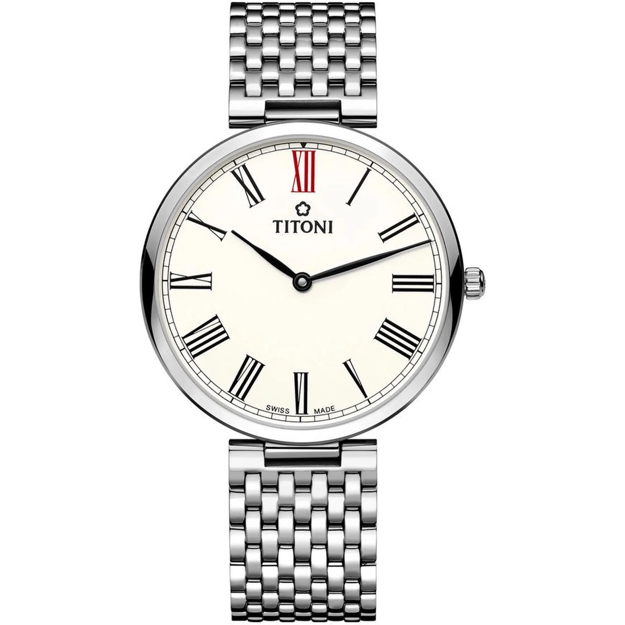 Gray Stainless Steel Dress Watch