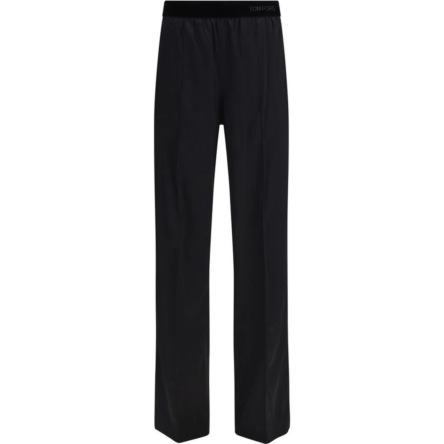 Black Silk Casual Pants