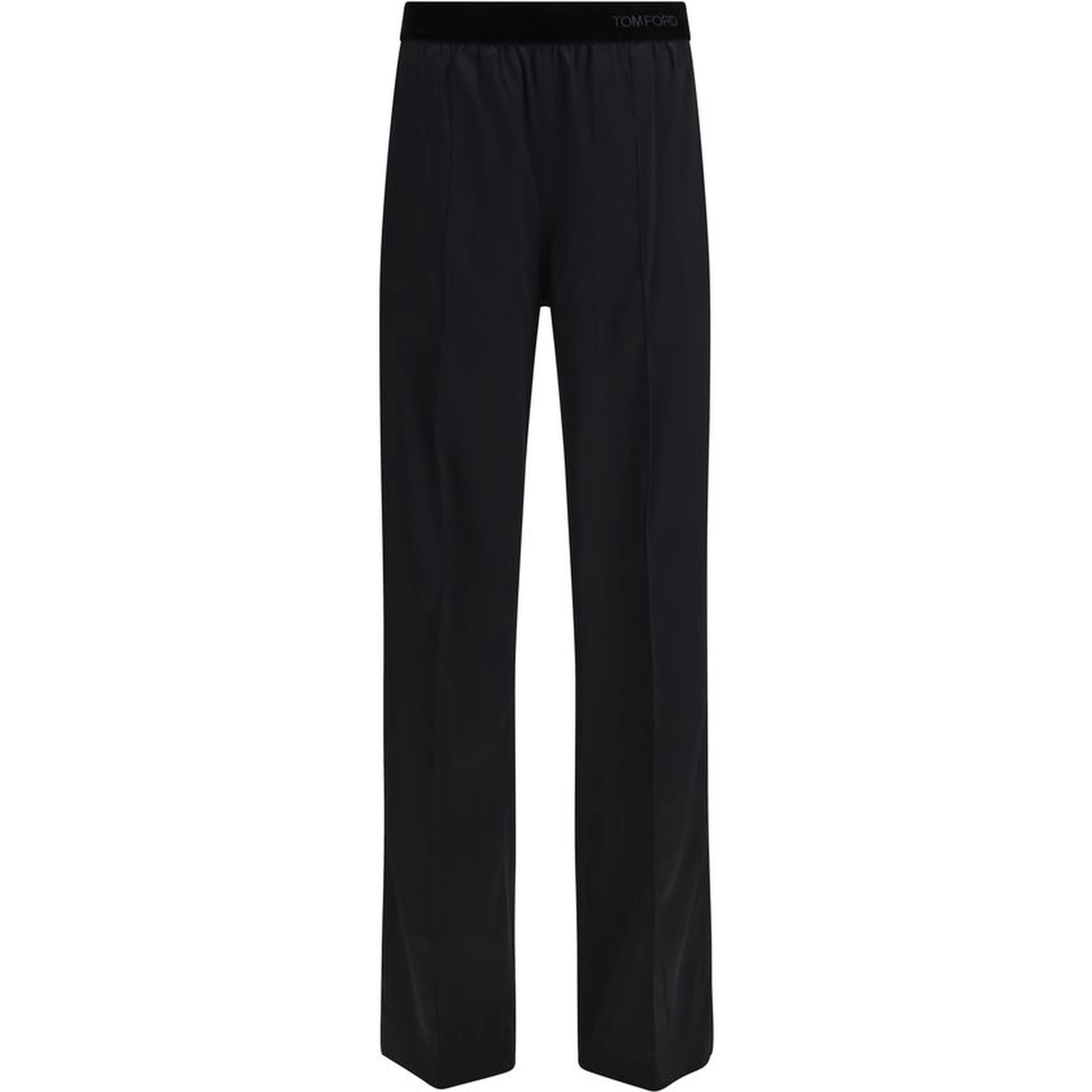 Black Silk Casual Pants