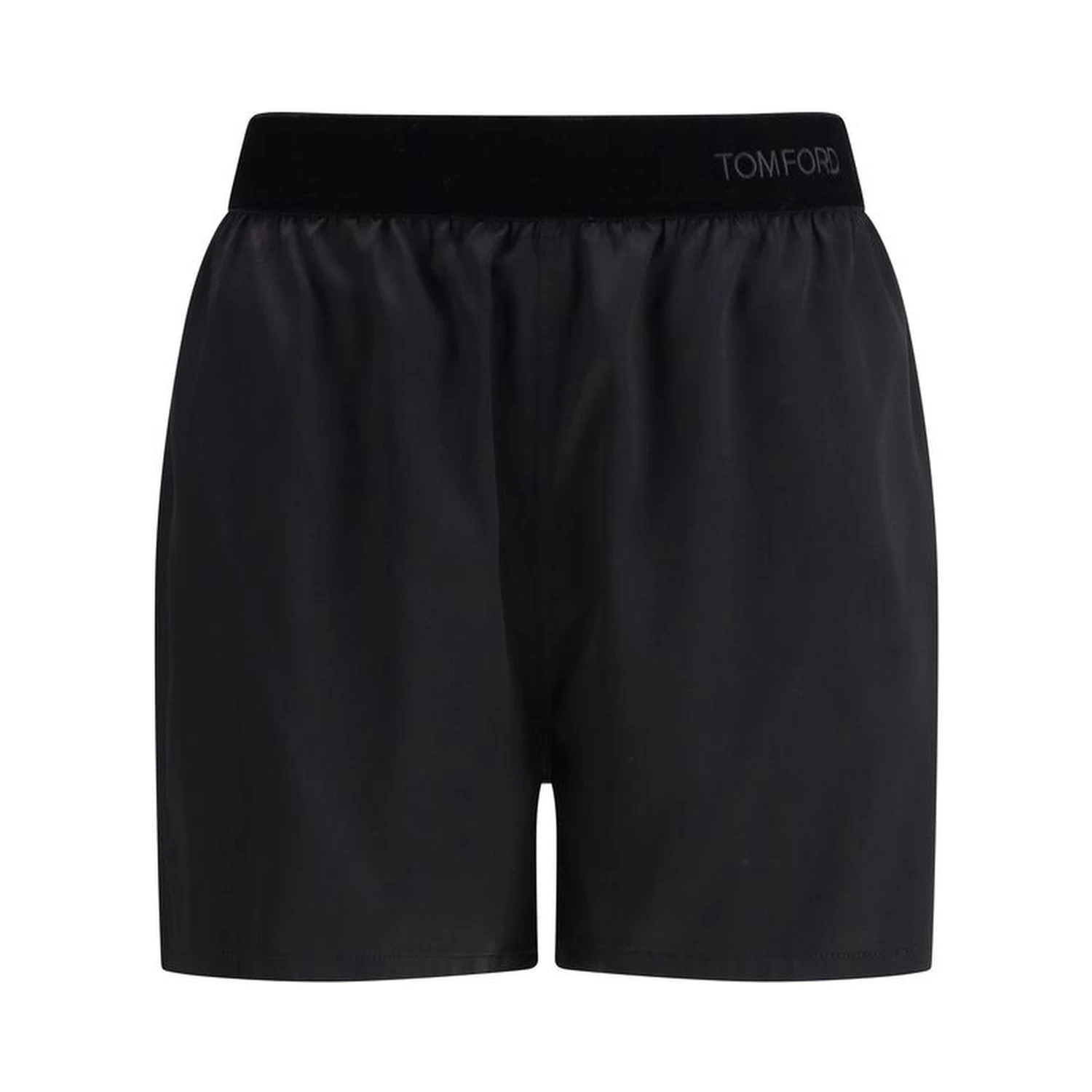Black Silk Bermuda Shorts