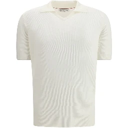 قميص بولو قطني أبيض