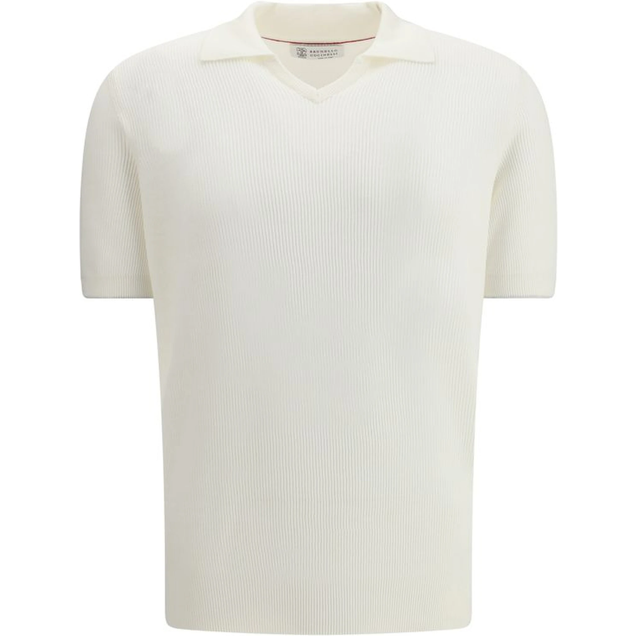 قميص بولو قطني أبيض