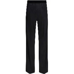 Black Silk Casual Pants