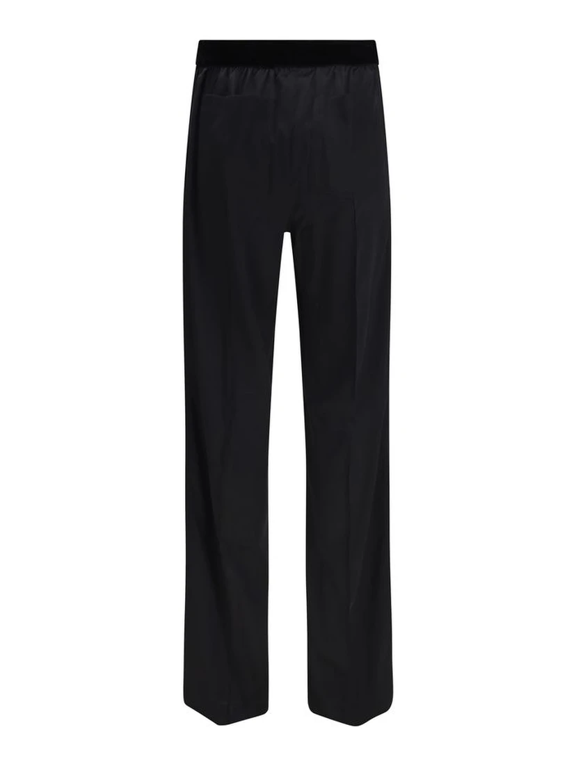 Black Silk Casual Pants