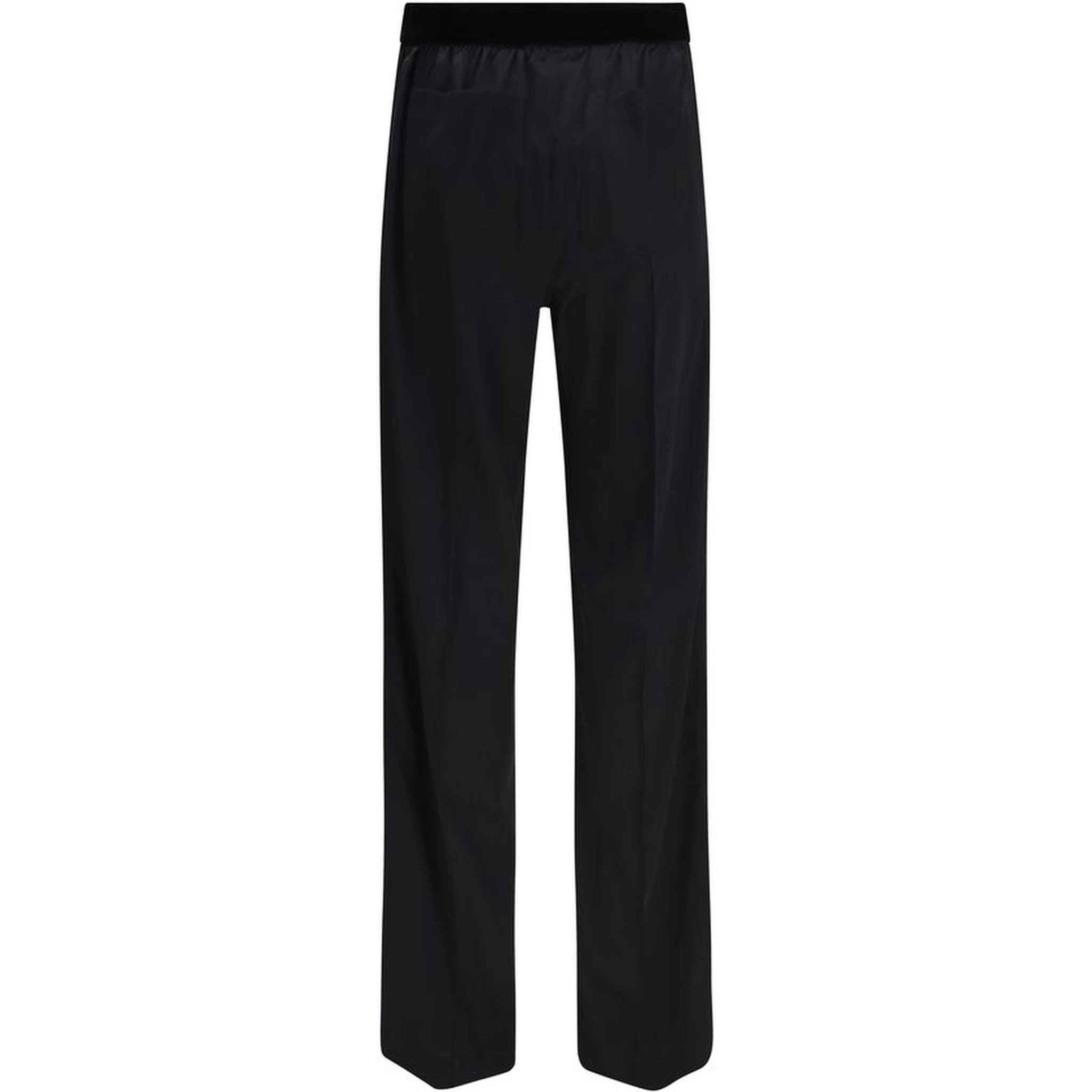 Black Silk Casual Pants
