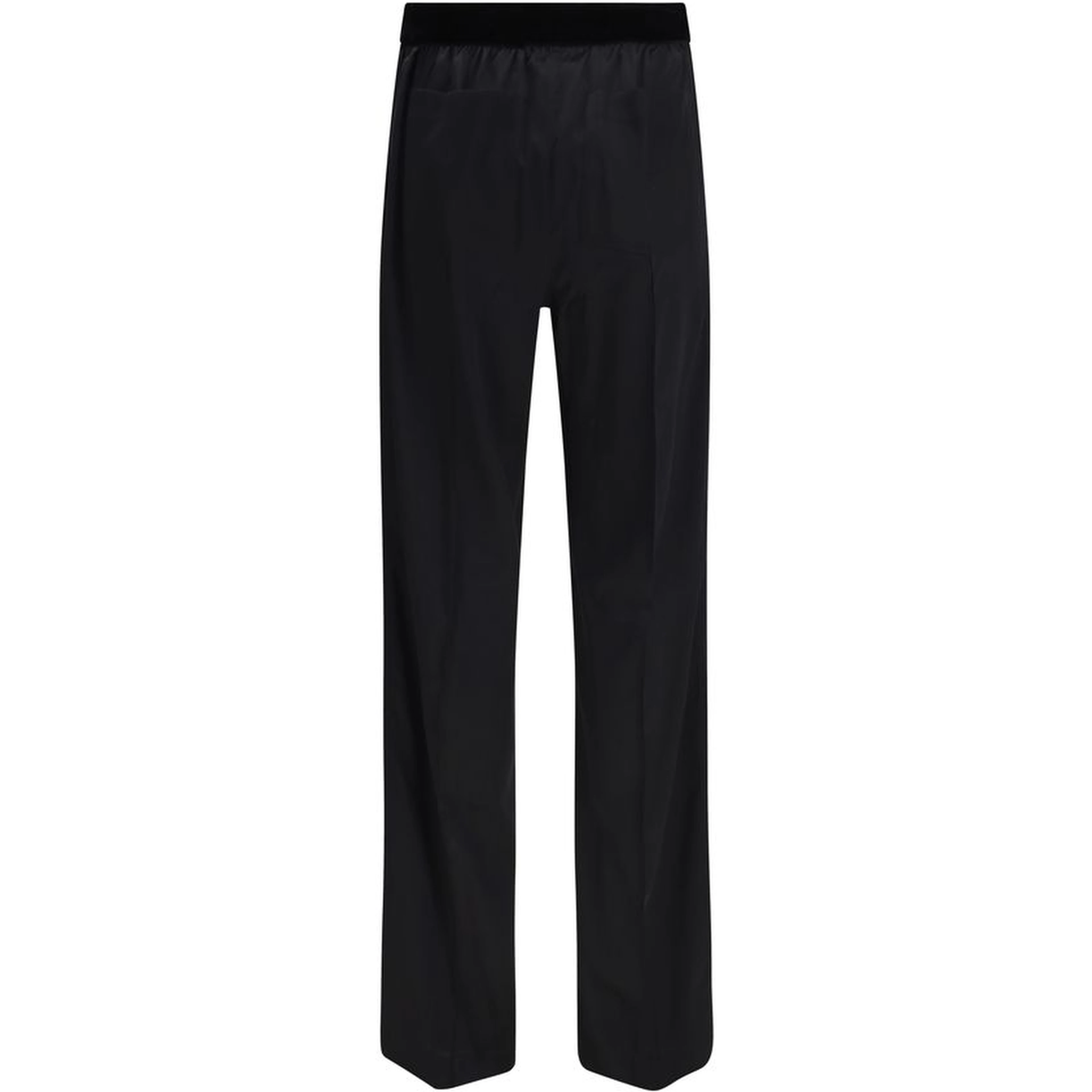 Black Silk Casual Pants