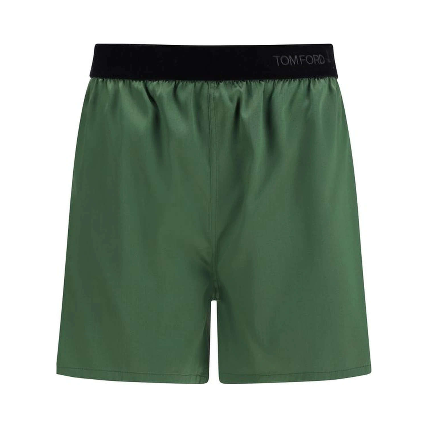 Bicolor Silk Bermuda Shorts