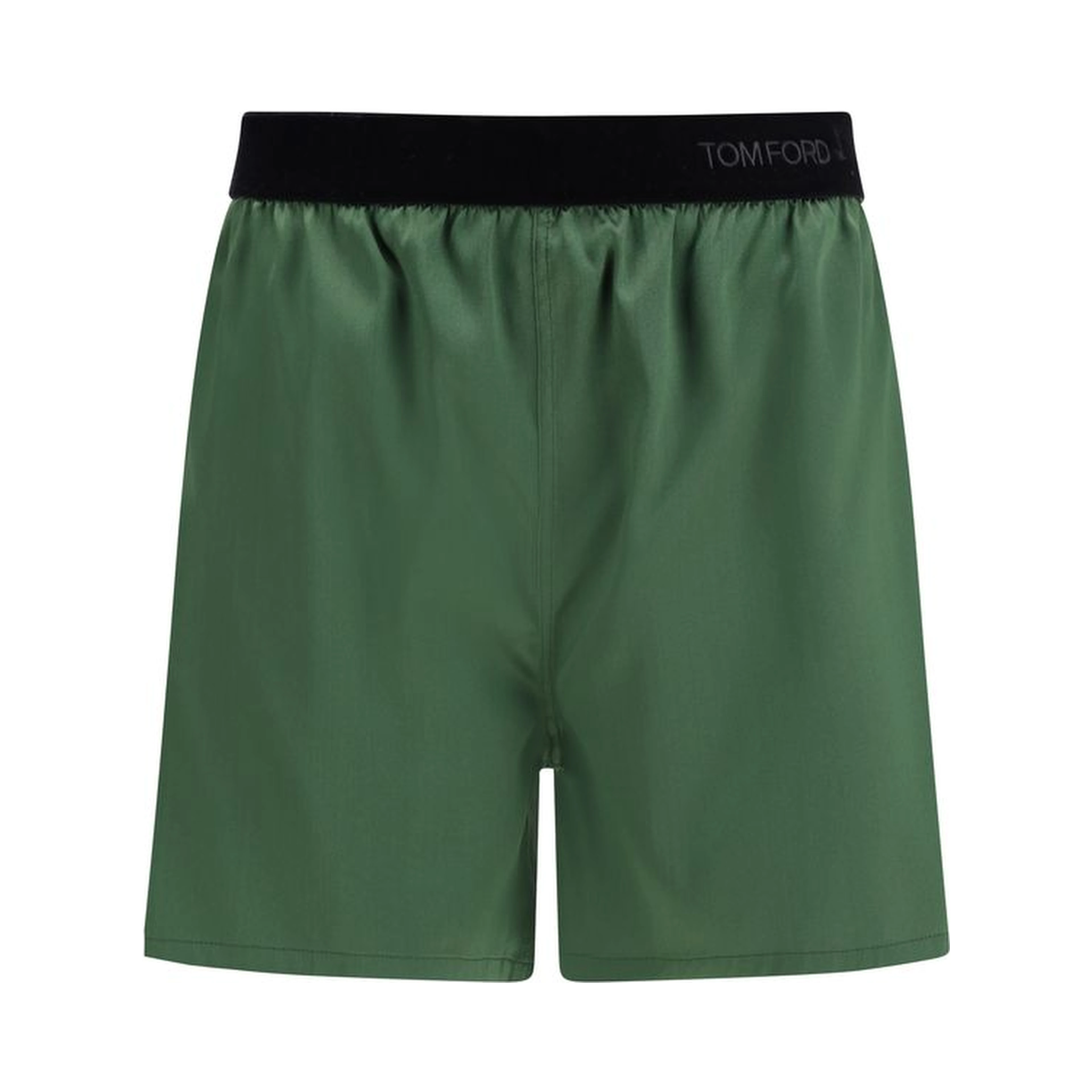 Bicolor Silk Bermuda Shorts