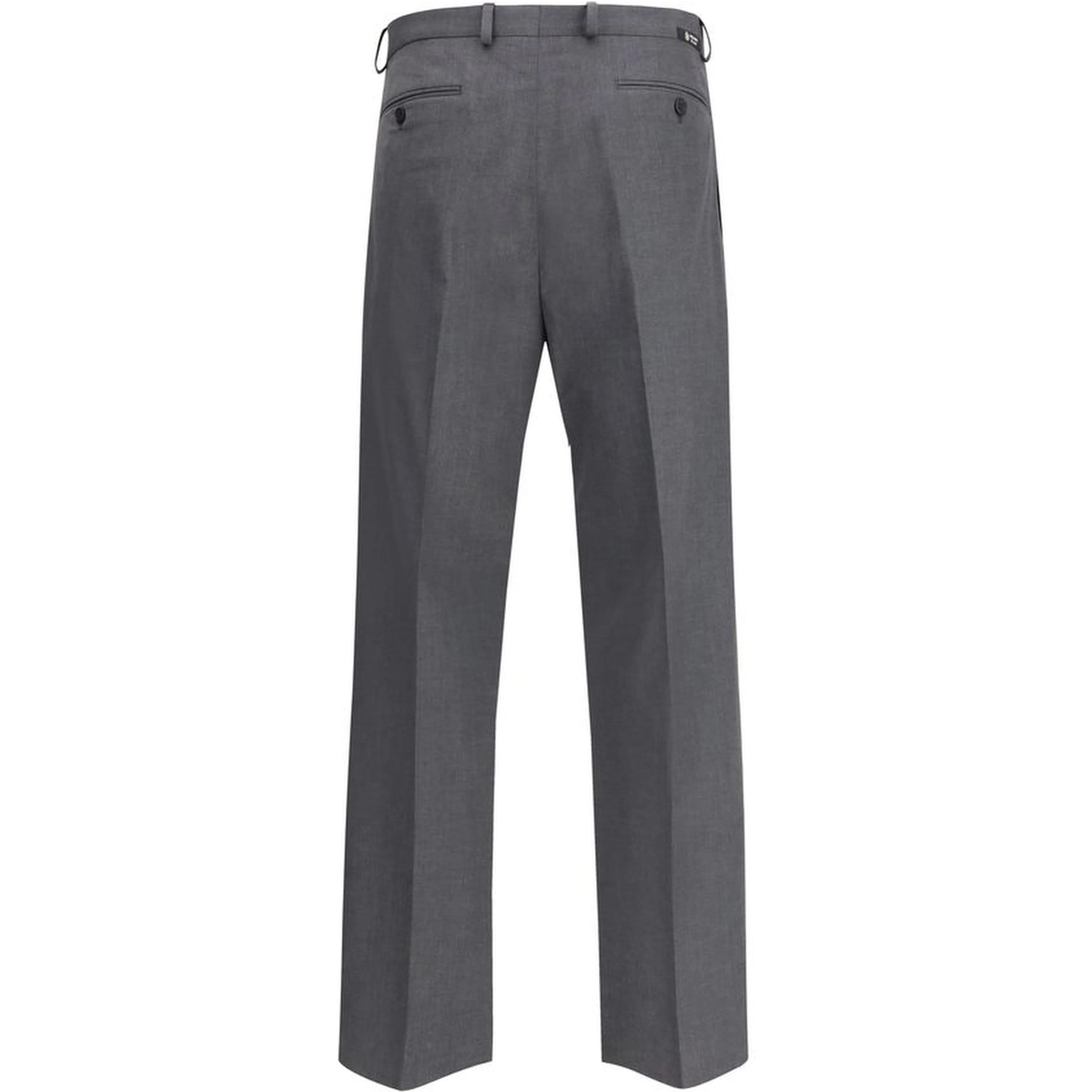 Gray Fleece Wool Dress Pants