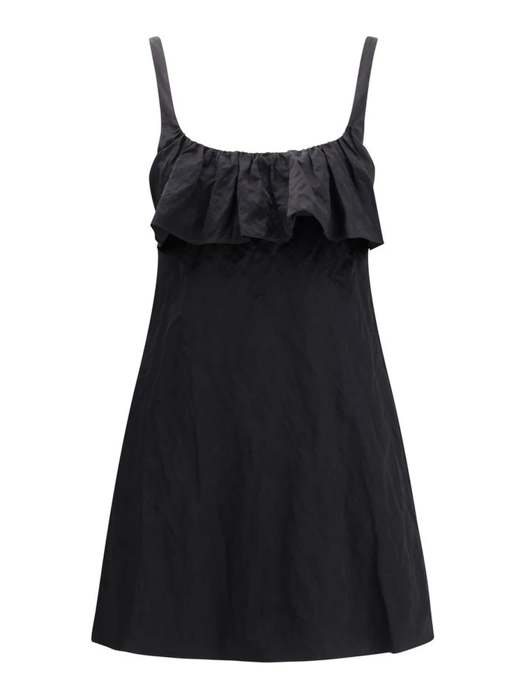 Black Cotton Casual Dress