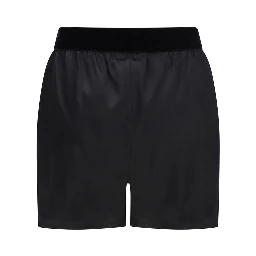 Black Silk Bermuda Shorts