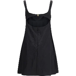 Black Cotton Casual Dress