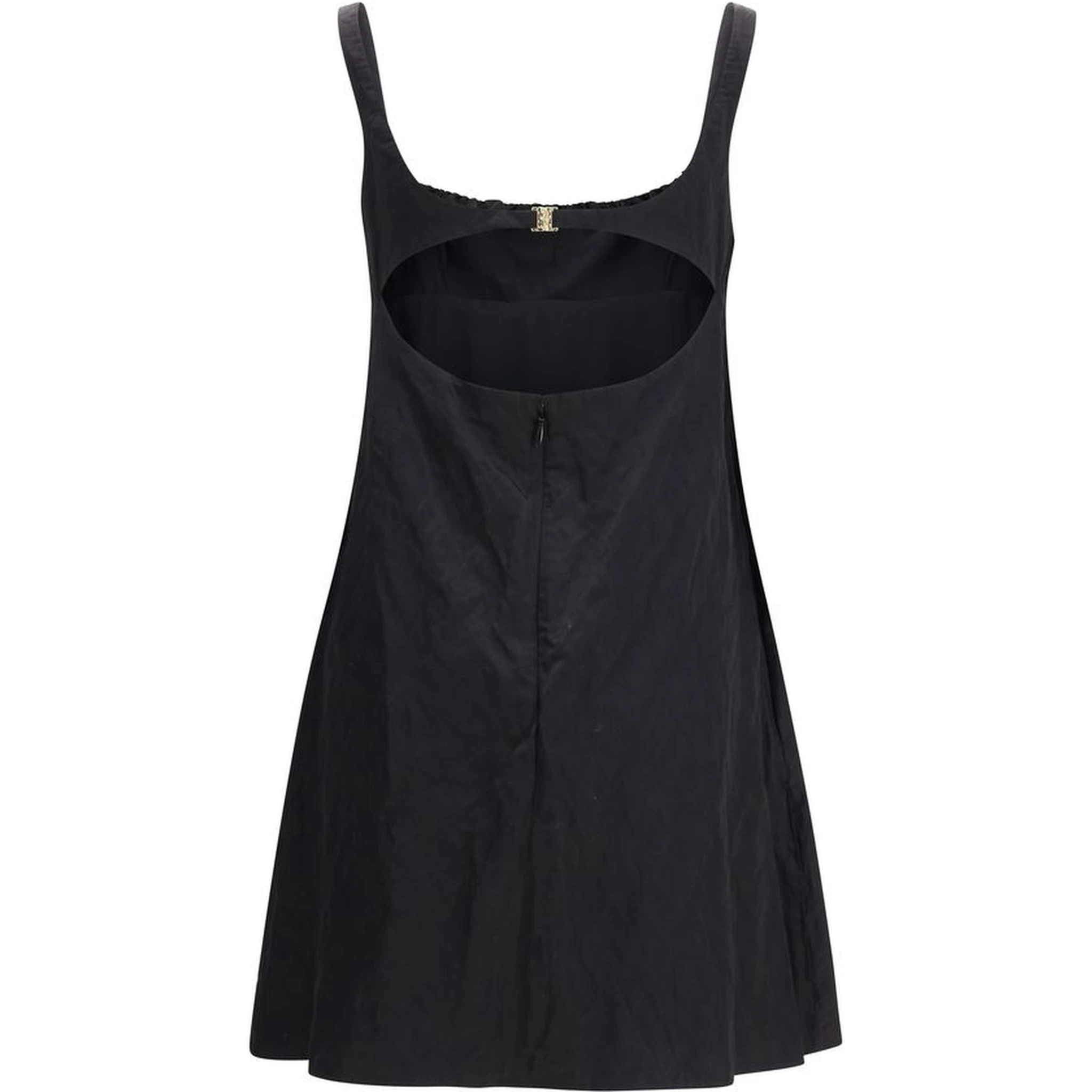 Black Cotton Casual Dress