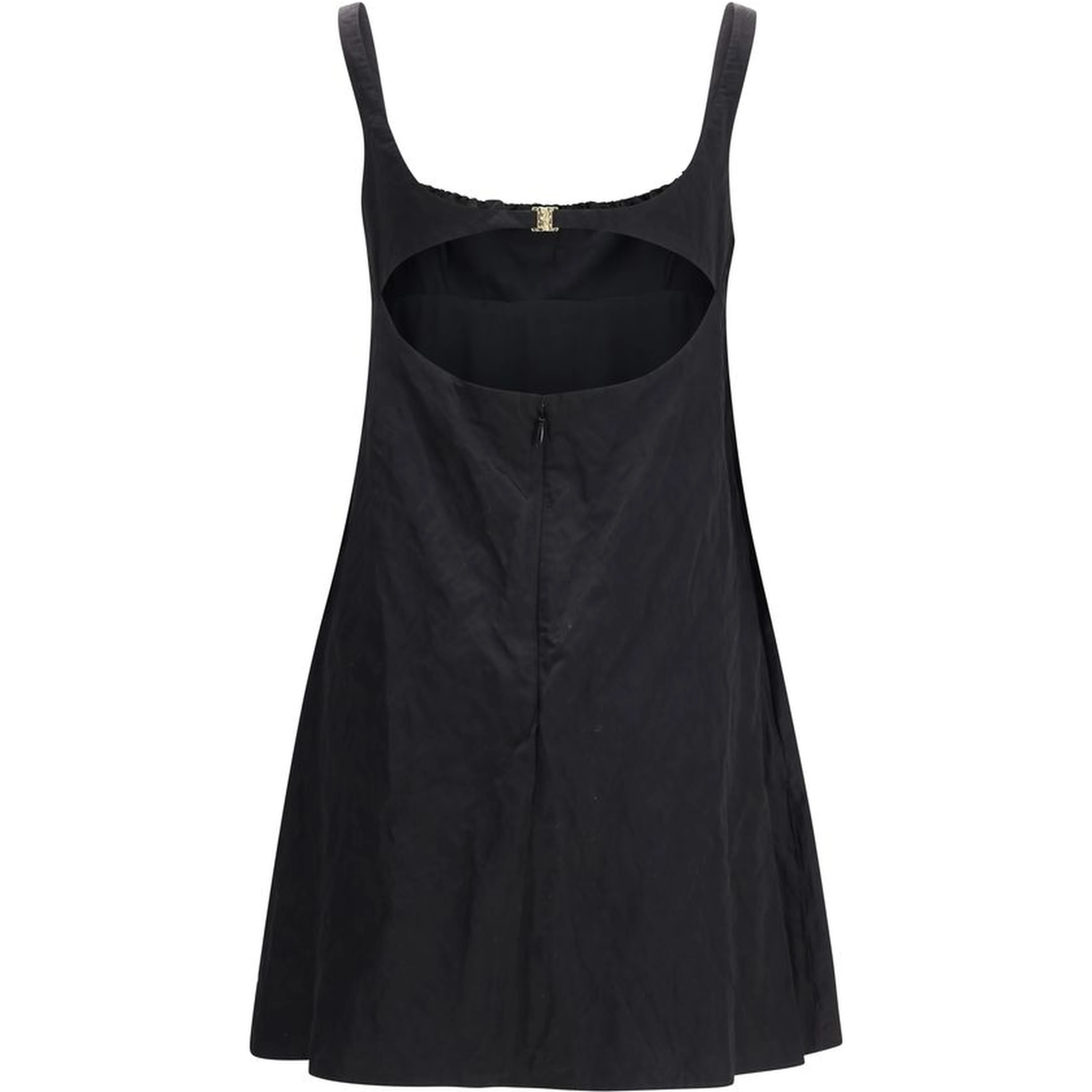Black Cotton Casual Dress