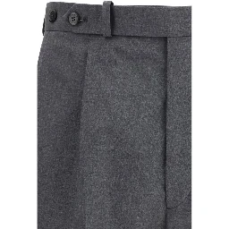 Gray Fleece Wool Dress Pants