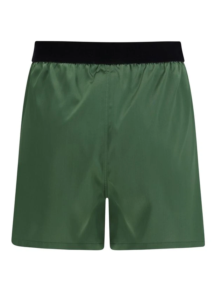 Bicolor Silk Bermuda Shorts alternative