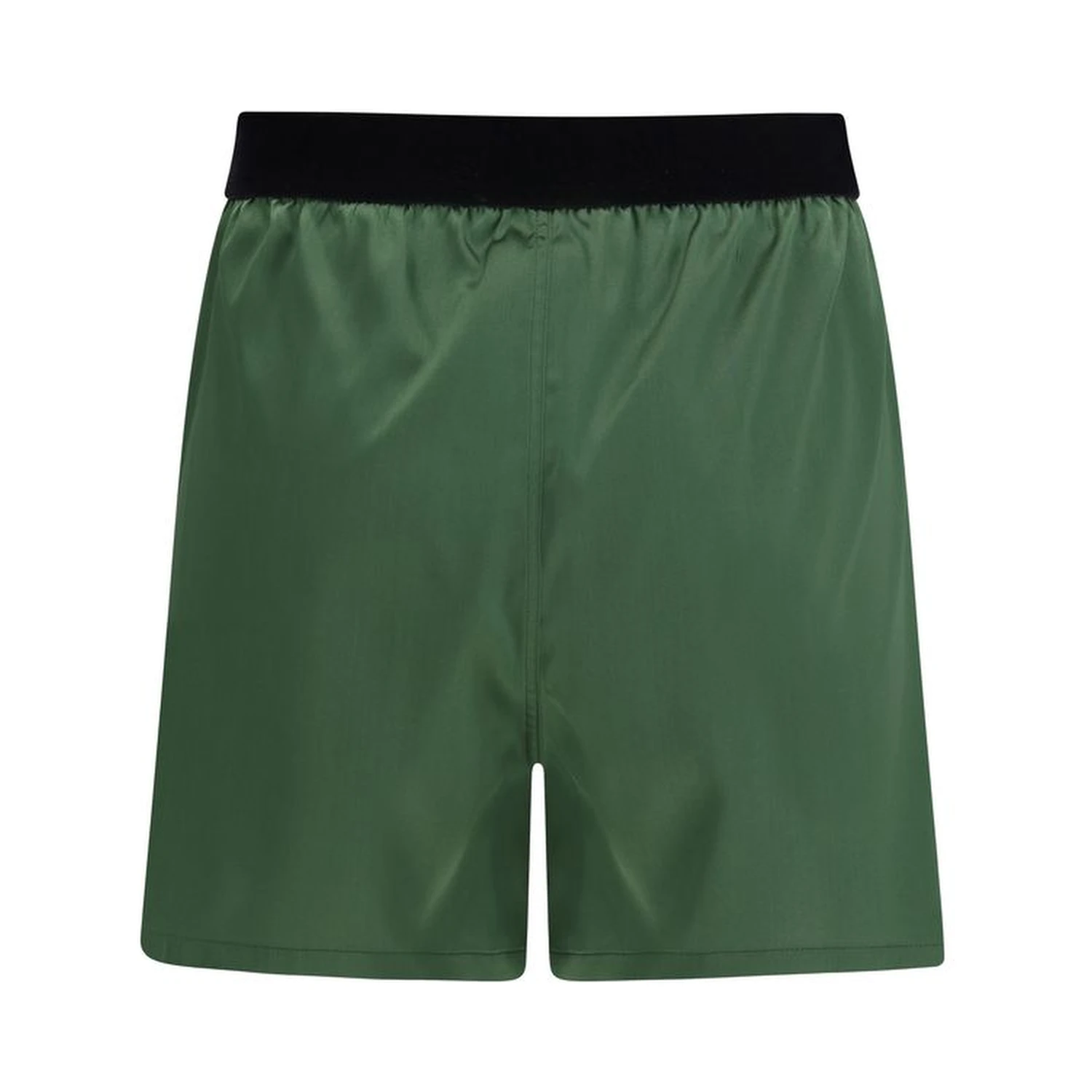 Bicolor Silk Bermuda Shorts