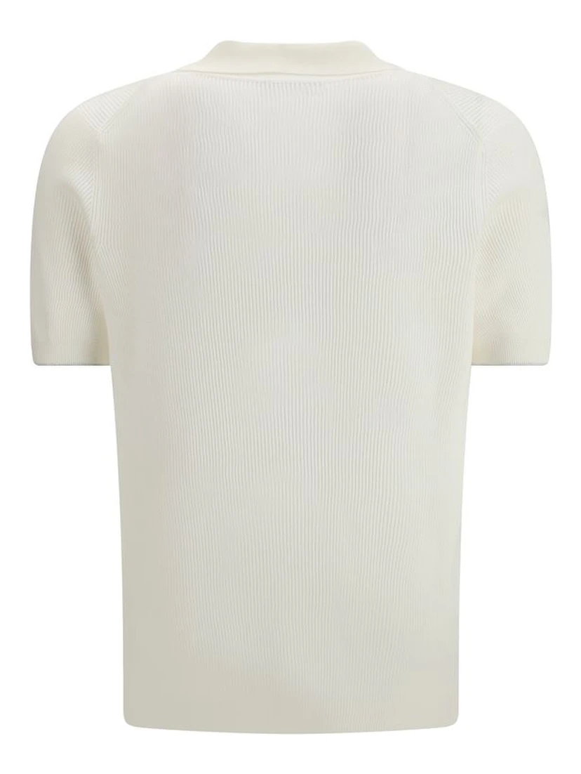 قميص بولو قطني أبيض